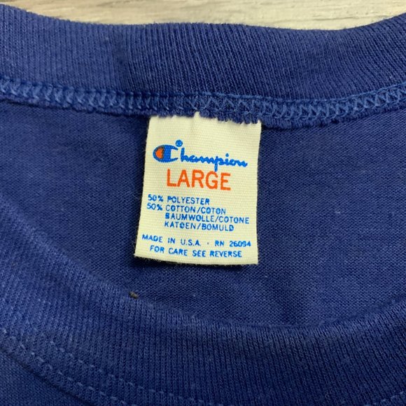 Vintage 80's Champion 50/50 NFL NY New York Giants Shirt Sz. M/L - Picture 3 of 8